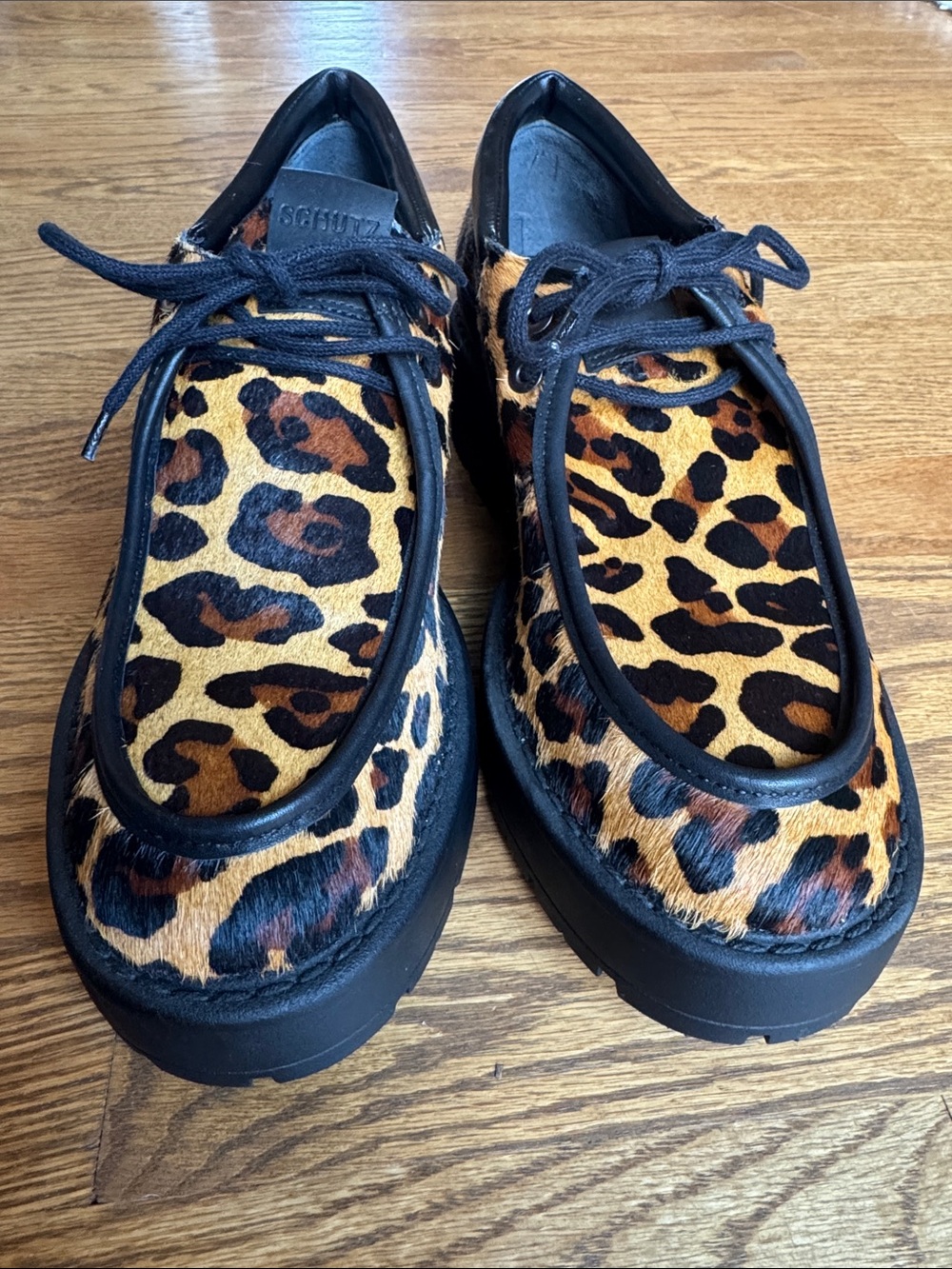 Schutz Cia Calf Hair Oxfords Like New - Picture 4 of 10